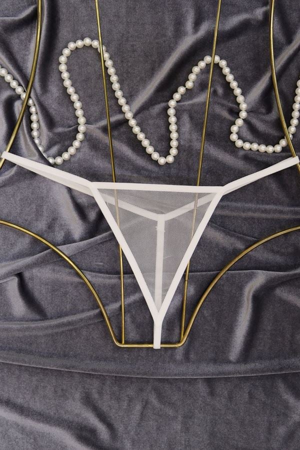 Tül Tanga Külot Beyaz - 1161.1364.