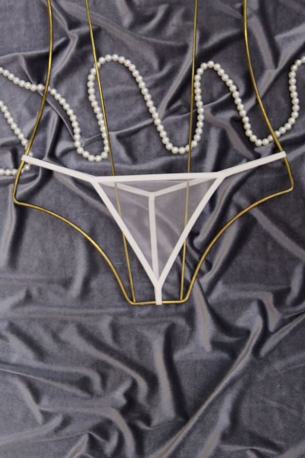 Tül Tanga 2Li Külot Set Kırmızıbeyaz - 1162.1364.