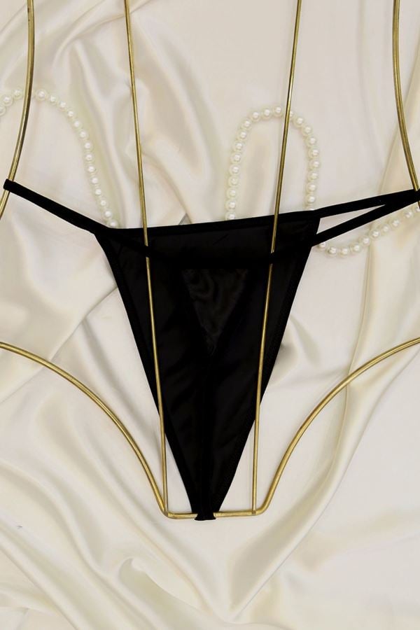 Saten String Külot Siyah - 1120.1364.