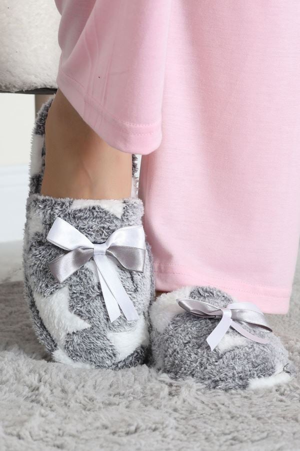 Peluş Ev Terliği Gri - 31426.264.