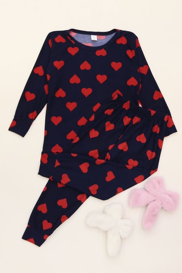 3-14 Yaş Süet Manşetli Alt Üst Aynı Takım Lacikırmızı - 410.1287.