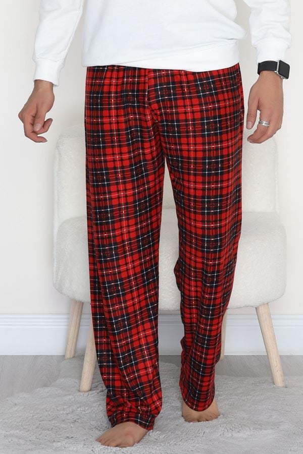 Süet Erkek Pijama Alt Kırmızıekose - 306.1287.