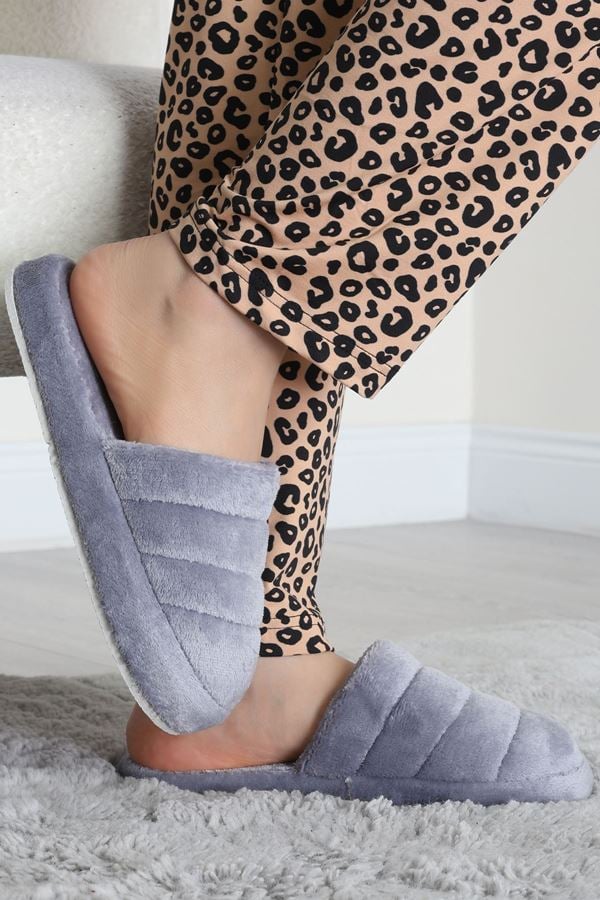 Peluş Ev Terliği Füme - 31429.264.