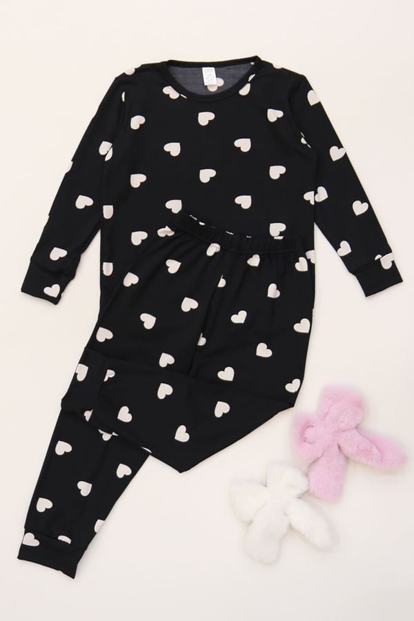 3-14 Yaş Soft Milan Pijama Takımı Siyahkalp - 481.1287.