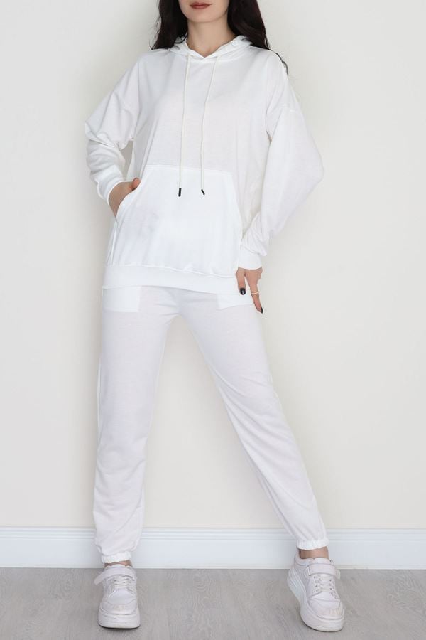 2 İplik Eşofman Takımı Ekru - 31308.1878.