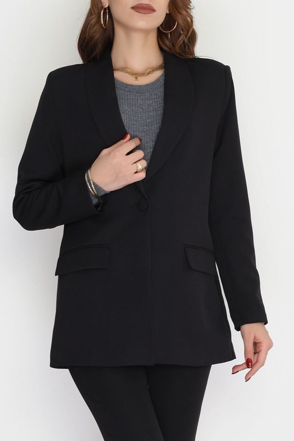 Astarlı Blazer Ceket Siyah - 31341.1397.