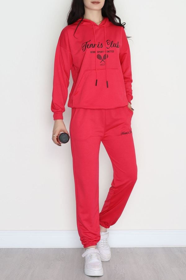 2 İplik Baskılı Eşofman Takımı Fuşya - 31310.1878.