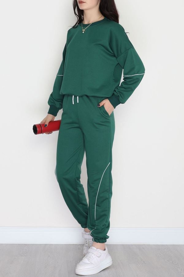 Biyeli 2 İplik Eşofman Takımı Zümrüt - 50792.1857.