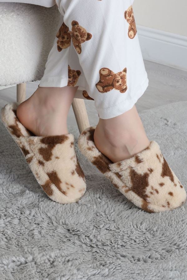 Peluş Ev Terliği Kahve - 31418.264.