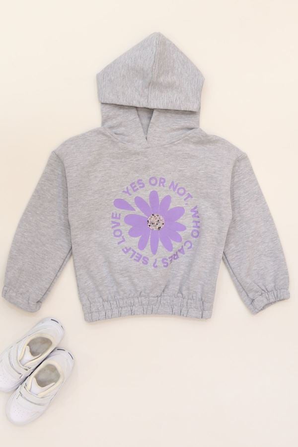 3-7 Yaş Baskılı Çocuk Sweat Gri - 625424.1576.