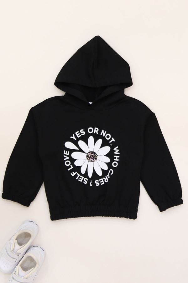 3-7 Yaş Baskılı Çocuk Sweat Siyah - 625424.1576.