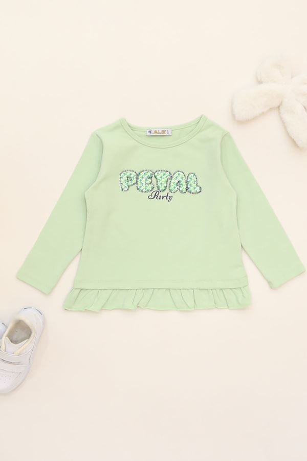 2-5 Yaş Çocuk Nakışlı Sweat Açıkmint - 5264021.1576.