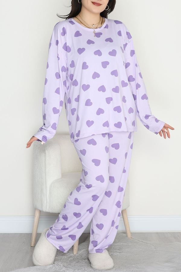 Bisiklet Yaka Battal Takım Lilakalp - 672.1287.