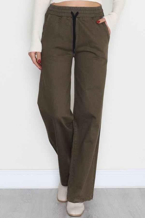 Bel Lastikli Pantolon Haki - 42342.1431.