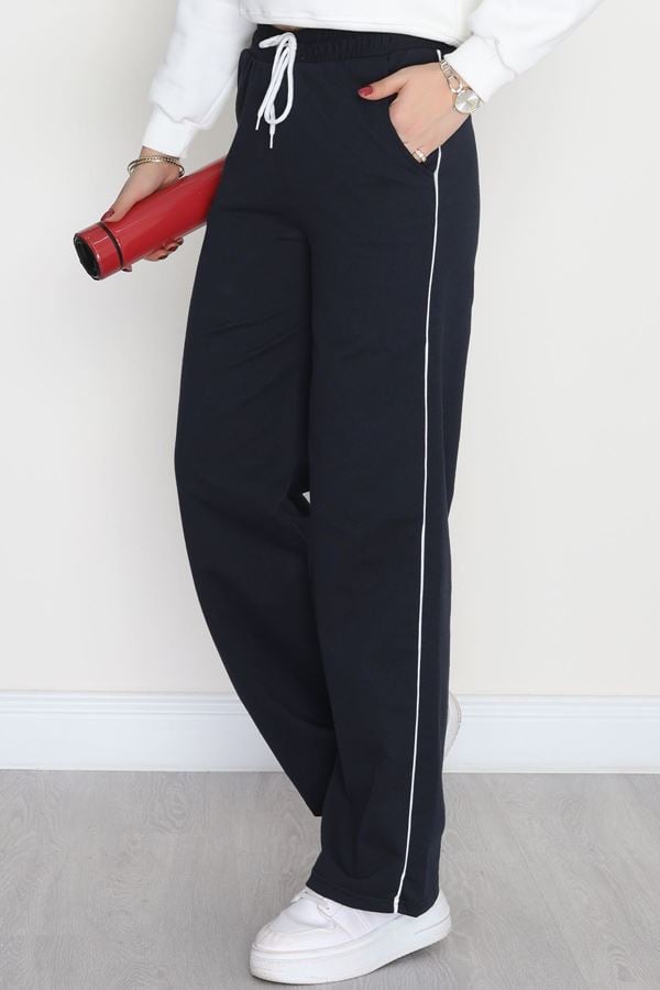 Biyeli 2 İplik Bol Eşofman Altı Lacivert - 50936.1005.