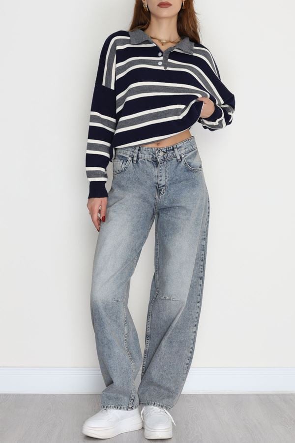 Tokalı Baggy Kot Pantolon Tintli - 31159.2059.