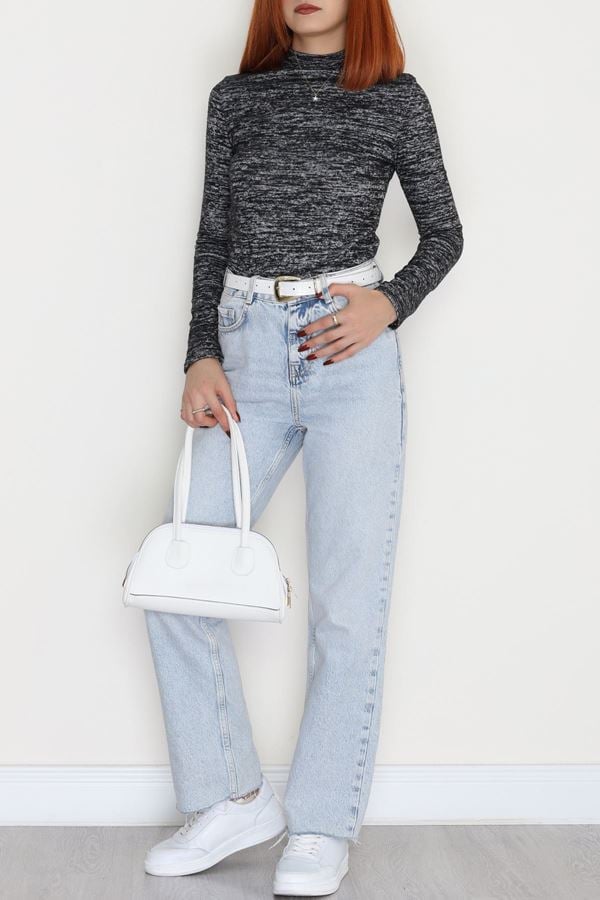 Dik Yaka Yumoş Body Siyahfüme - 50205.1723.