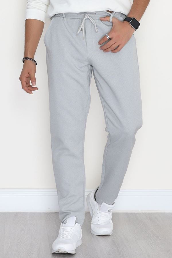 Dokuma Fleto Cepli Erkek  Pantolon Gri - 90118.1837.