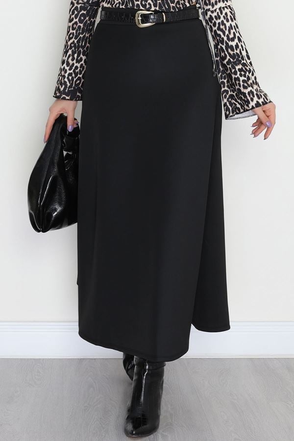 Puf Scuba Kumaş Çan Etek Siyah - 50961.2036.