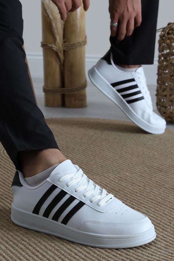 Erkek Spor Ayakkabı Beyazsiyah - 31476.264.