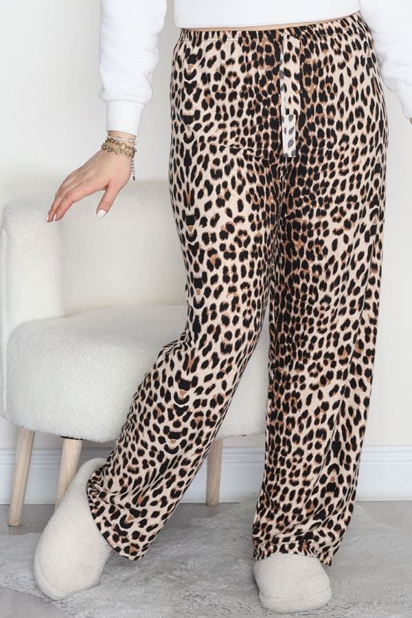 Battal Süet Tek Alt Leopar - 167.1287.