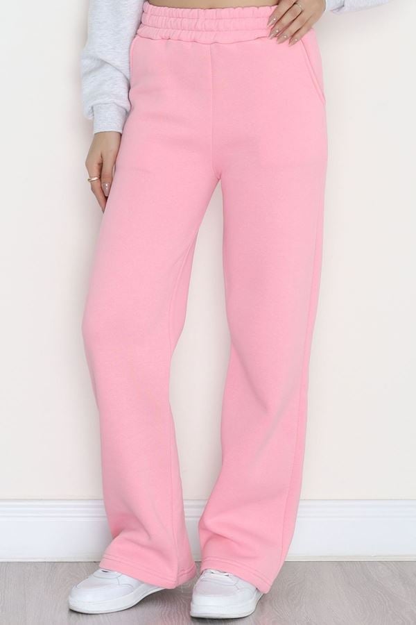 Üç İplik Palazzo Eşofman Altı Pembe - 20970.1878.