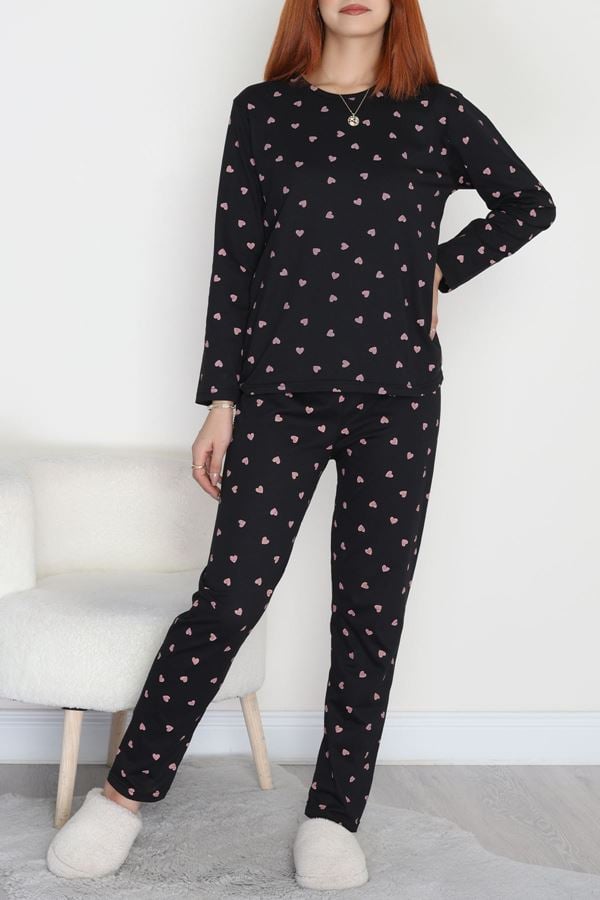Alt Üst Aynı Pijama Takımı Siyahpembe - 50722.1961.