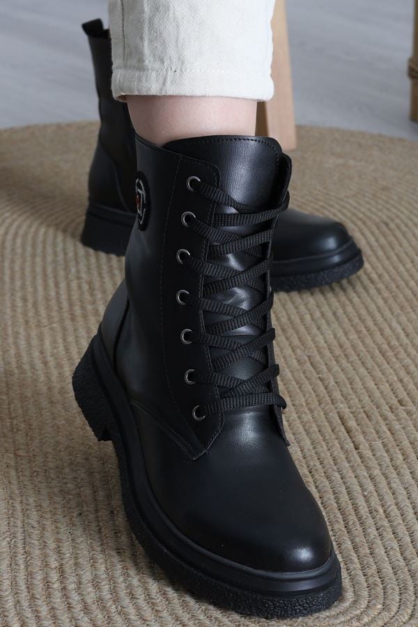 4 Cm Topuklu Postal Bot Siyahderi - 42449.264.