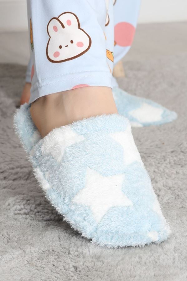 Peluş Ev Terliği Açıkmavi - 31565.264.