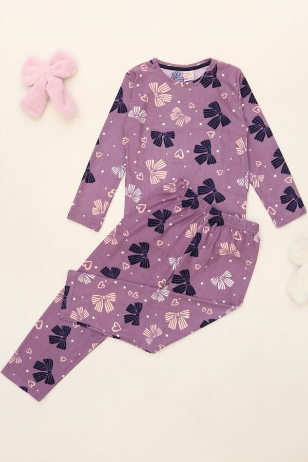 5-8 Yaş Süet Pijama Takımı Gülkurusu - 42205.2028.