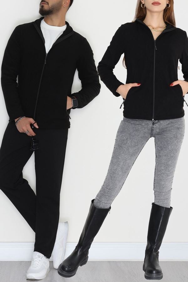 Unisex Polar Ceket Siyah - 51002.053.