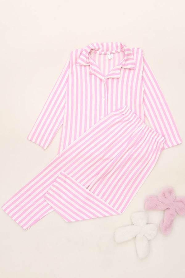 3-14 Yaş  Baskılı Milan Çocuk Takım Pembeçizgili - 414.1287.