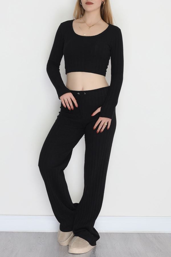 Parmak Geçmeli İnterlok Fitilli Takım Siyah - 90959.1748.