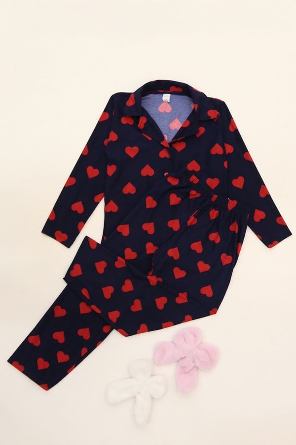 3-14 Yaş Baskılı Süet Çocuk Takım Lacikırmızı - 480.1287.