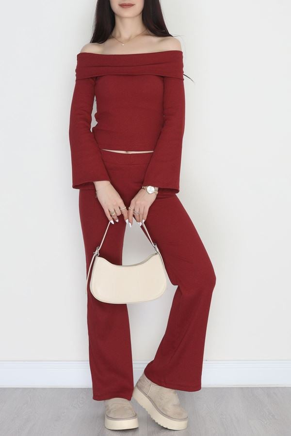 Madonna Yaka Kaşkorse İkili Takım Bordo - 40237.1748.