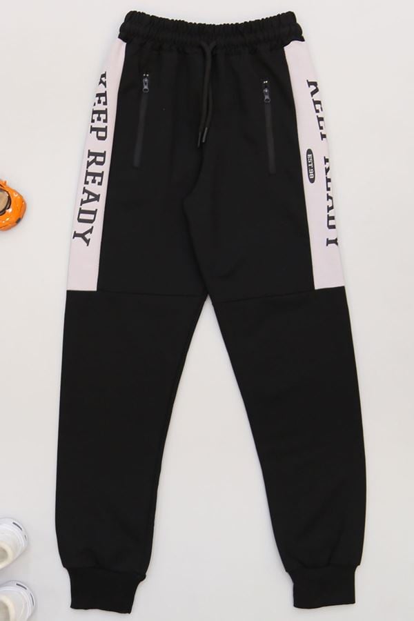 8-16 Yaş 2 İplik Likralı Eşofman Altı Siyahvizon - 42183.2066.