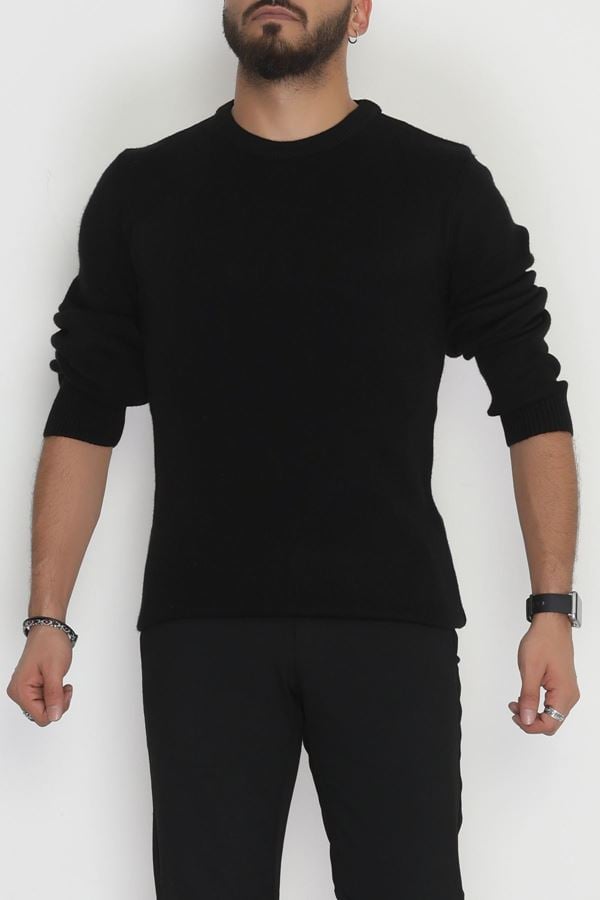 Bisiklet Yaka Erkek Triko Siyah - 70780.1766.