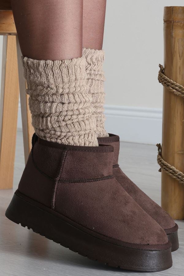 Yüksek Taban İçi Kürklü Bot Acıkahve - 31467.264.