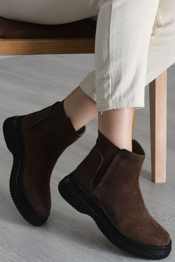 Lastik Detaylı Bot Kahvesüet - 31495.264.