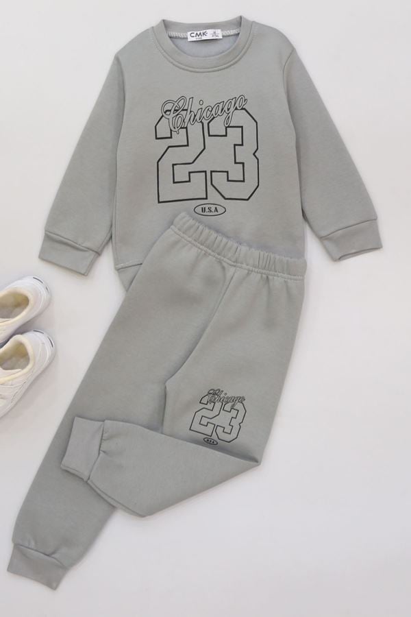 3-7 Yaş 3 İplik Şardonlu İkili Takım Dumangri - 50820.1867.