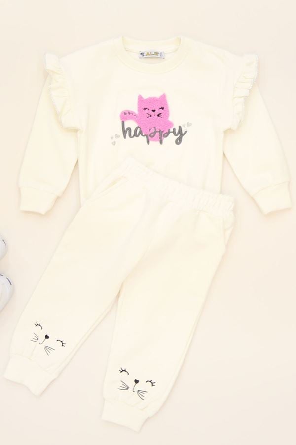 2-5 Yaş Şardonlu Yumoş Kumaş Takım Ekru - 5264331.1576.