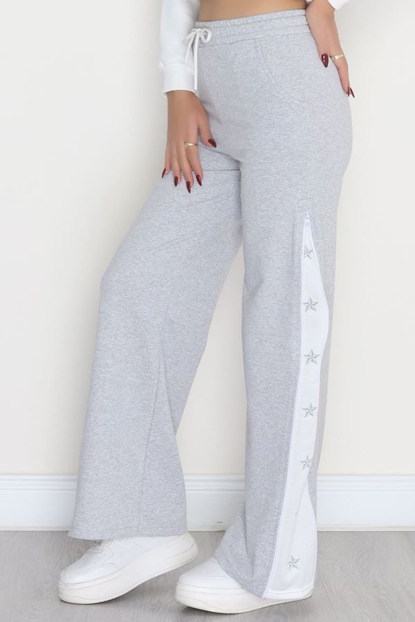 Fermuarlı Eşofman Altı Gri - 50748.1005.