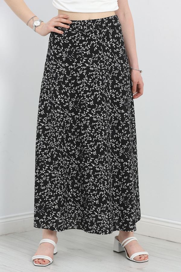 Desenli Midi Etek Siyah - 70036.1355.