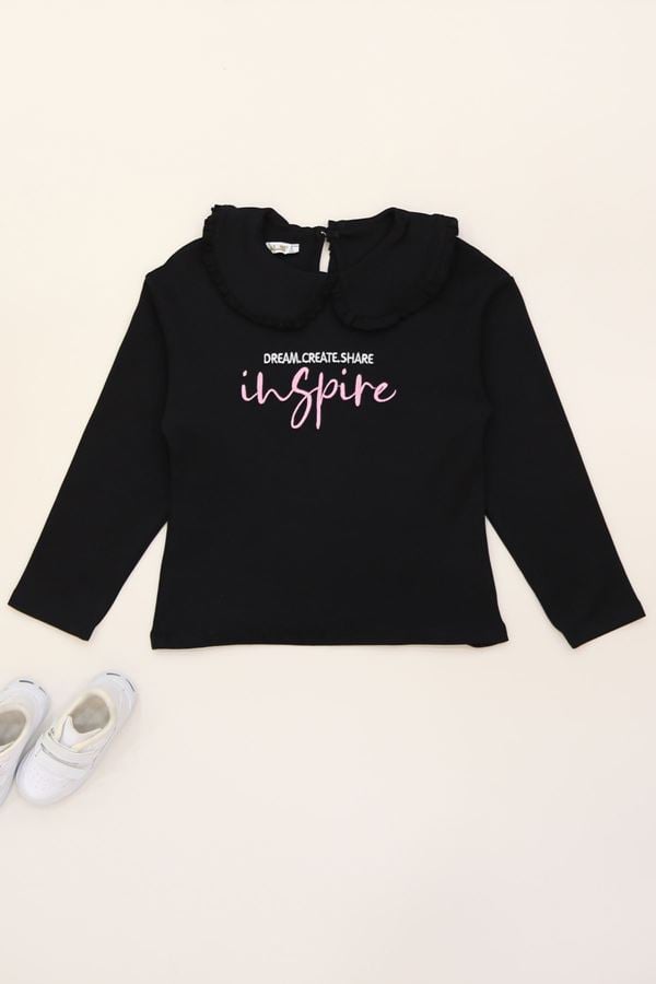 Yakalı 8-12 Yaş Sweatshirt Siyah - 724711.1576.