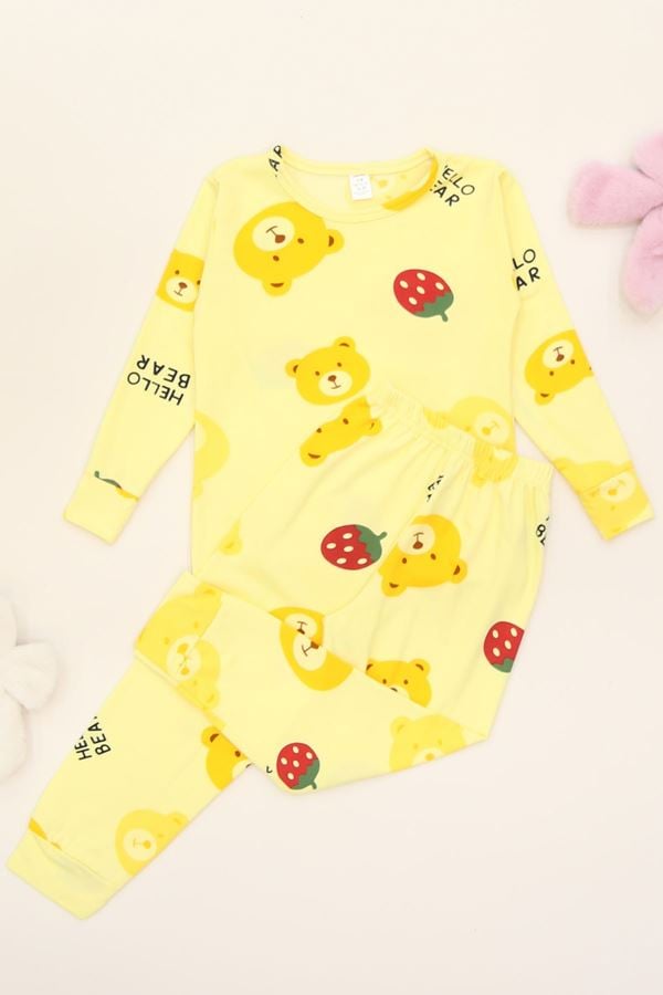 3-14 Yaş Soft Milan Pijama Takımı Sarıayı - 481.1287.