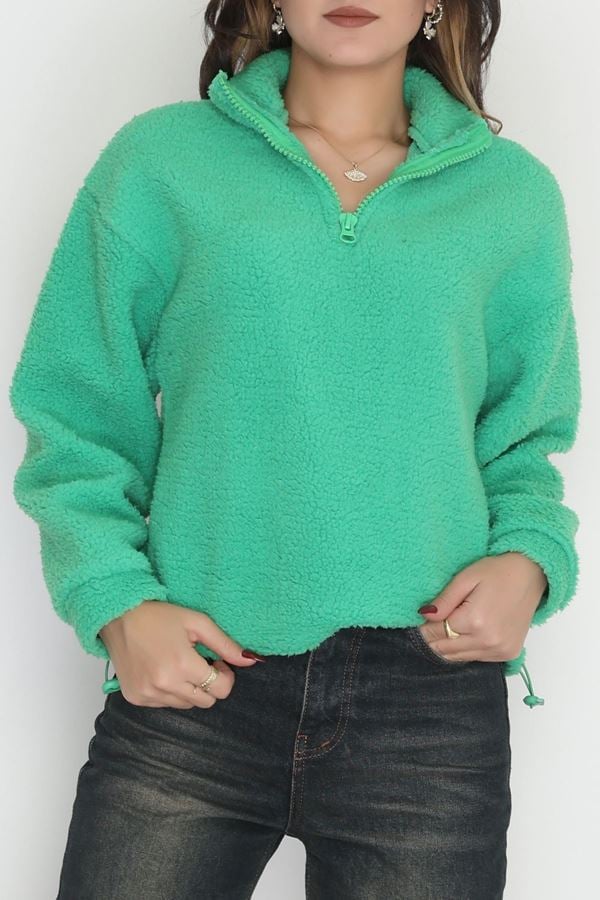 Peluş Sweat Yeşil - 31254.1872.