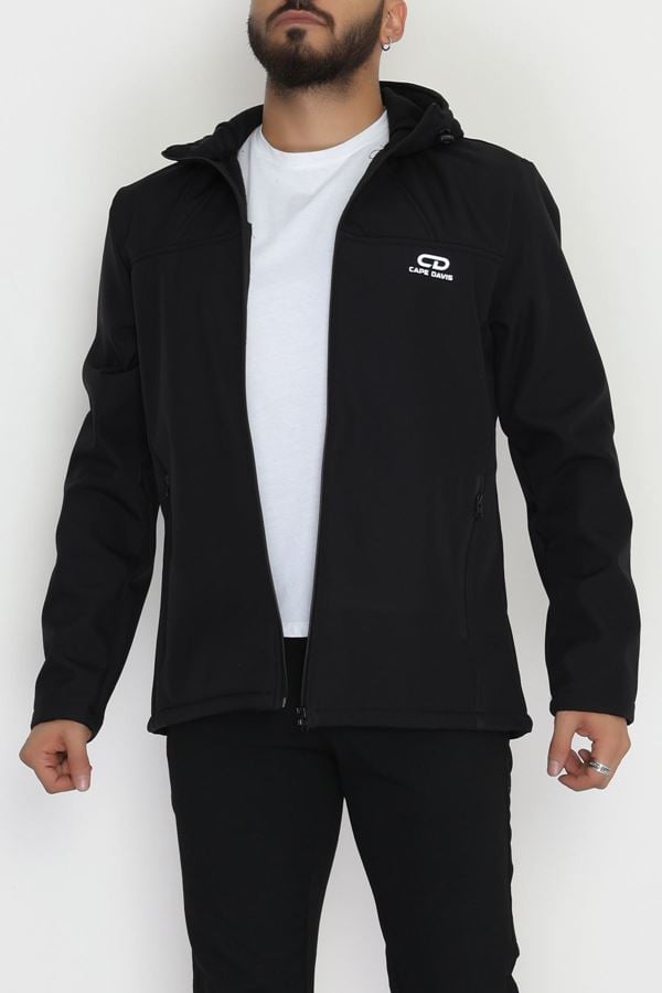 Softshell Su Geçirmez Erkek Mont Siyah - 42623.2014.