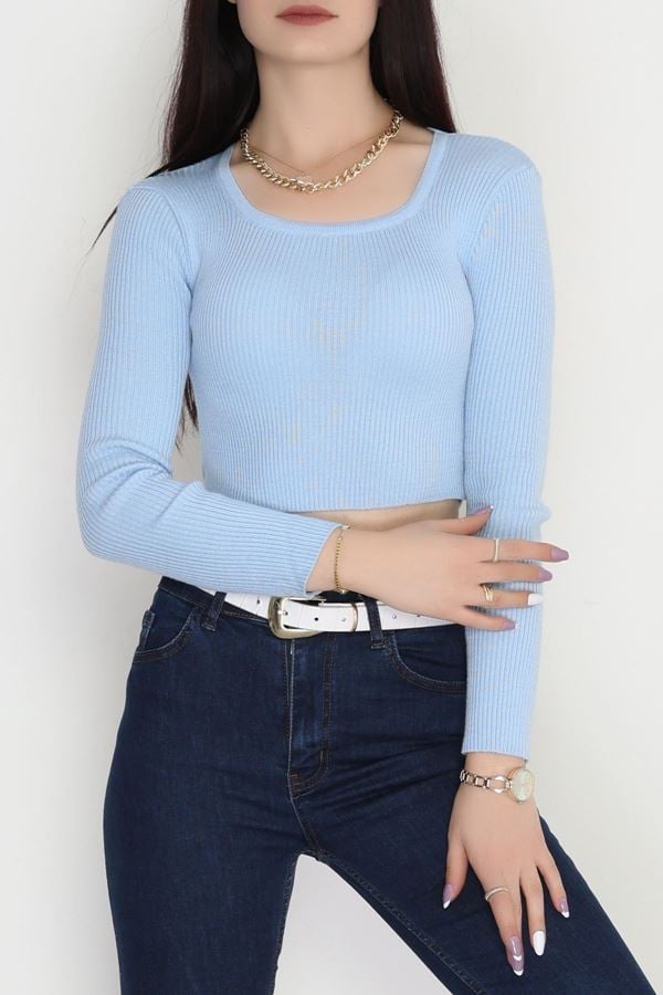 Kare Yaka Triko Bebemavi - 4012.2043.