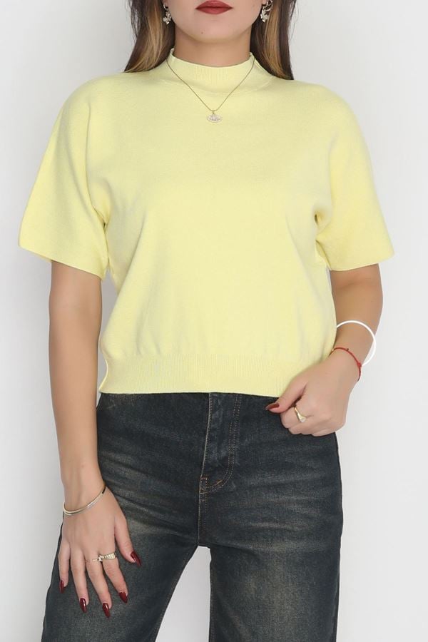 Kısa Kollu Triko Açıksarı - 2308.1765.
