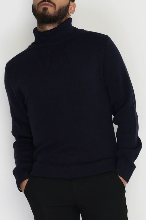 Balıkçı Yaka Erkek Triko Lacivert - 42552.1766.